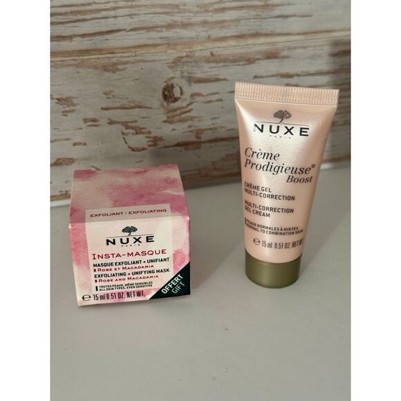 NUXE BUNDLE - Insta-Masque - Exfoliating Mask & Crème Prodigieuse Boost‎ - New - Picture 1 of 7